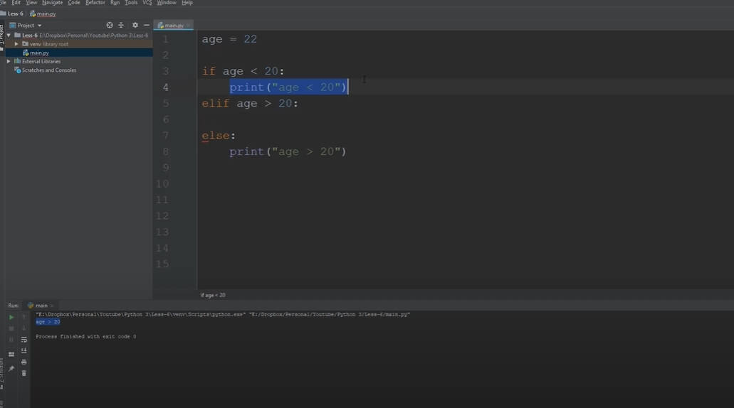 На фото изображено окно программы PyCharm.