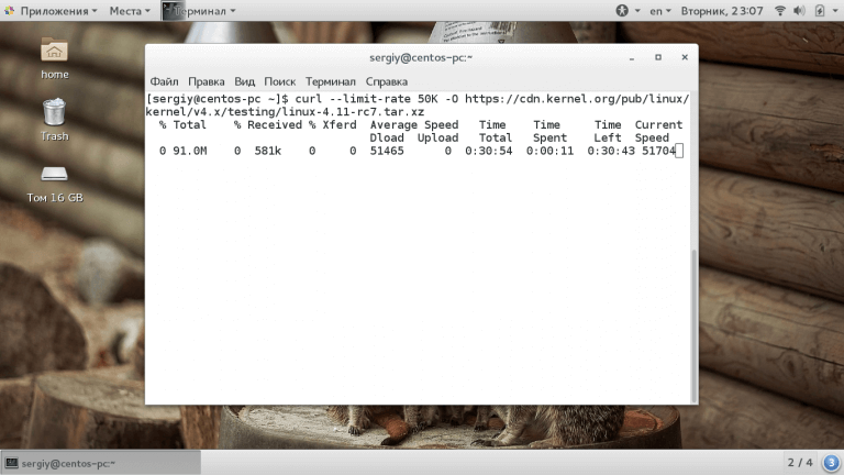 Технология Curl в linux