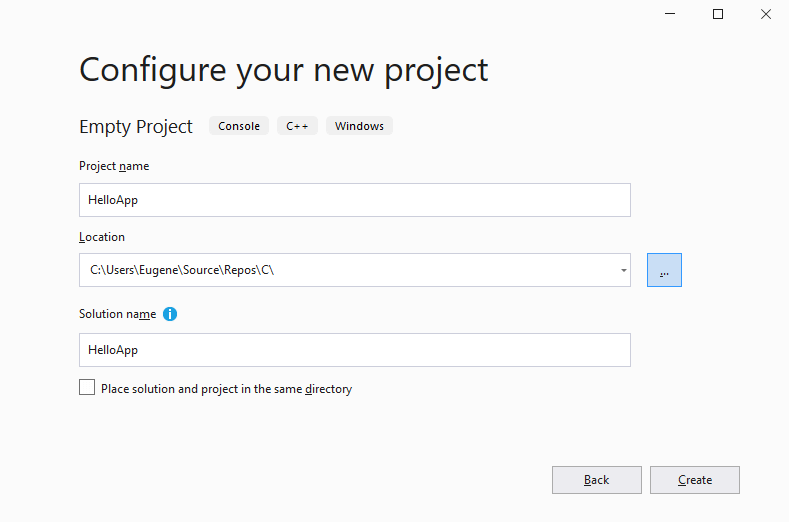 Как в VisualStudio писать на Си
