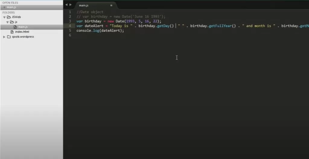 На фото изображено окно редактора Sublime Text.