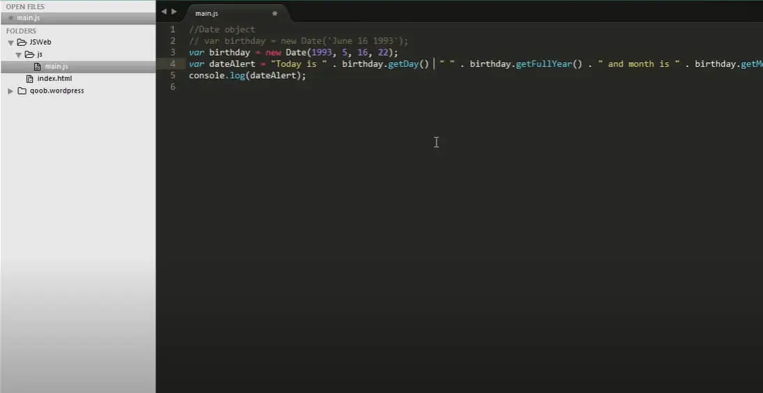 На фото изображено окно редактора Sublime Text.